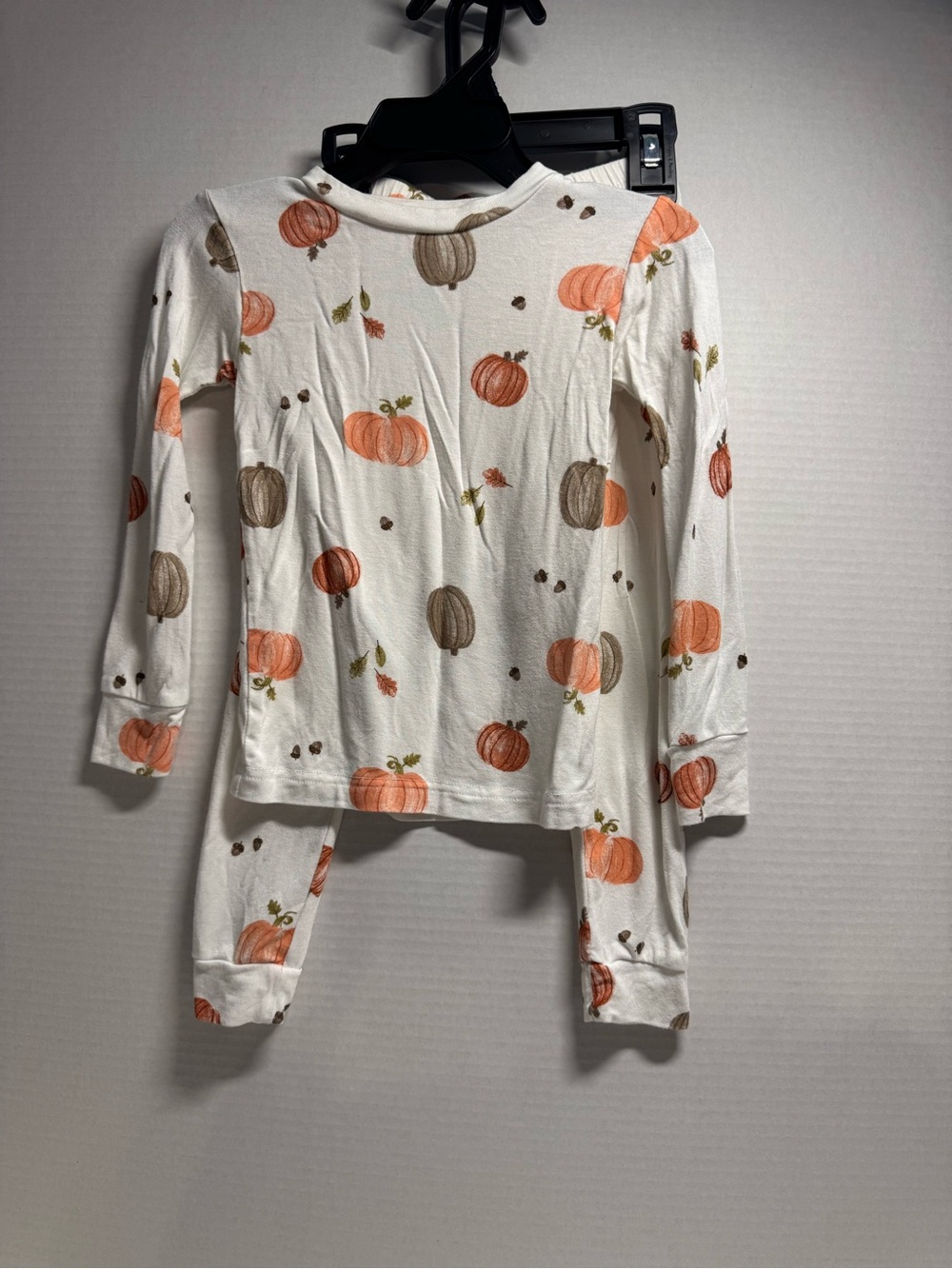 Carter's White Long-Sleeve Pumpkin Print Top